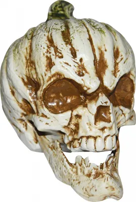 Produktbild von Kürbis Totenkopf Figur als Tischdekoration 21 cm