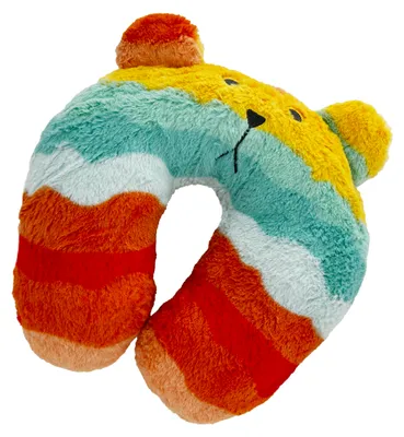 Obrázek produktu pro Dětský cestovní polštářek Rainbow 30×30 cm, oranžovo-tyrkysový