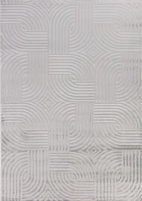 Produktbild von Kurzflor Teppich 3D-Design Wohnzimmer Silber 140x200 cm Rechteckig