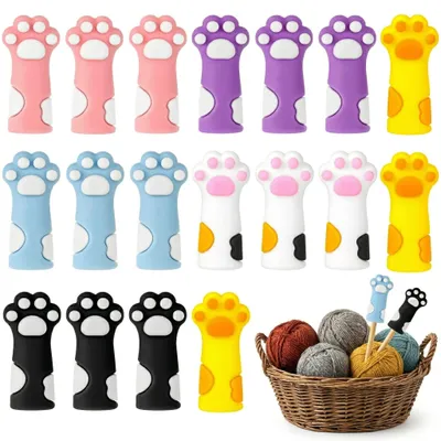 Produktbild von 18 Maschenstopper für Stricknadeln, Strickzubehör, Nadelstopper für Stricknadeln und Häkelnadeln, DIY