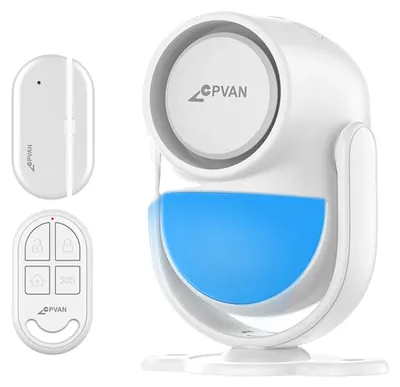 Immagine prodotto di Sistema di allarme intelligente, allarme da 120 dB, sensori di movimento e porta, kit B bianco
