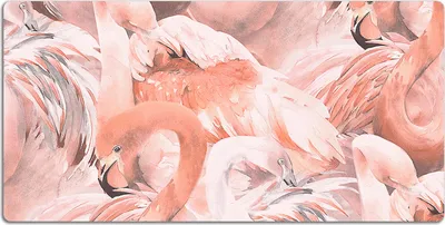 Produktbild von Schreibtischmatte Tischunterlage 100x50 cm Mauspad - Flamingos