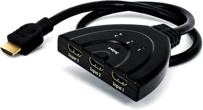 Produktbild von 3D Ready Full HD 1080p HDMI Switch flexibel - 3 Port Umschalter - 3 x IN 1 x Out - Dolby True HD - intelligenter Switch - automatische und manuelle Umschaltung