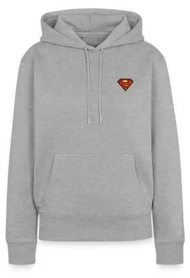 Produktbild von Spreadshirt Superman Original Logo S-Shield Stick Damen Premium Hoodie, XL, Grau meliert