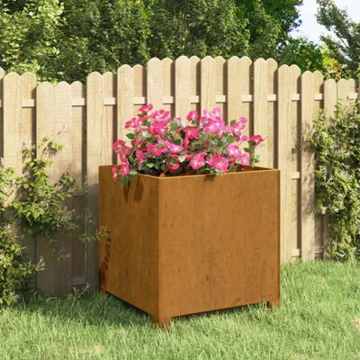 Produktbild von Möbel Pflanzkübel mit Beinen Rostig 40x40x40 cm Cortenstahl - Beete &38452