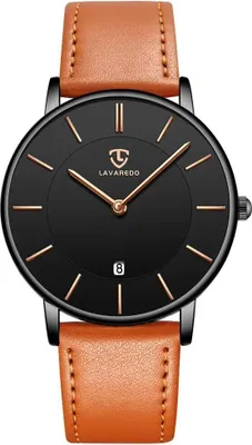 Produktbild von BEN NEVIS Herren Uhr, Flache Analog Quarz Uhr mit Datumsanzeige, Klassisch Mode, Wasserdicht, Leder Armband Armbanduhr für Business, Freizeit, Stil