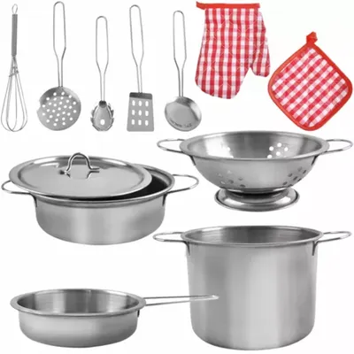 Produktbild von Kinder-Küchenset Kinderkochspaß: Metalltöpfe-Set für kleine Meisterköche