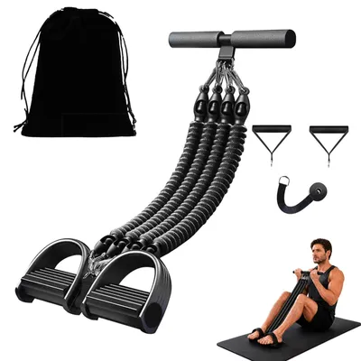 Productafbeelding van Weerstandsbandenset 45 kg, met rubberen handgrepen voor thuis spiertraining