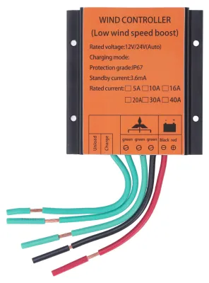 Produktbild von Windturbinenregler, 12 V, 24 V, universell, 20 A, MPPT-Steuerung, automatische Batterie, passender 300–1000 W-Generator