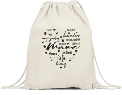 Produktbild von Mama Turnbeutel Gymsack Muttertagsgeschenk Beste Mama der Welt Danksagung