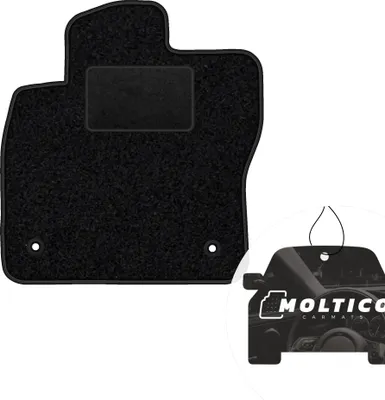 Produktbild von moto-MOLTICO Fahrer Fußmatte Auto Velours Fahrerseite Autoteppiche Schwarz Fahrermatte 1-teilig passend für VW Tiguan II ab 2016