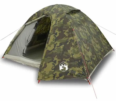 Produktbild von vidaXL Kuppelzelt 4 Personen Camouflage Wasserdicht