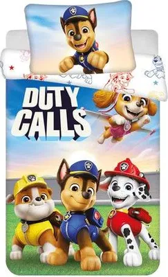 Productafbeelding van Paw Patrol peuterdekbedovertrek Duty Calls- 100 x 135 cm - 40 x 60 cm
