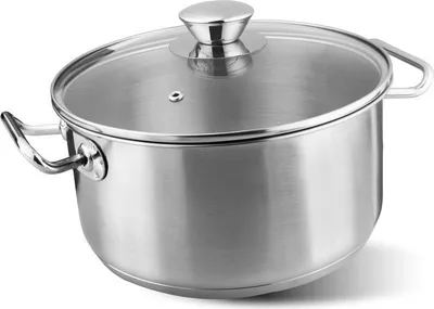 Obrázek produktu pro Kastról MagicHome Chloe, hrniec, 24 cm, 5,5 lit., so sklenenou pokrievkou, nerez