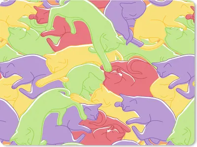 Produktbild von MuchoWow® Mauspad Mousepad Katzen - Regenbogen - Kinder - Pastell - Muster 23x19 cm - Mousepads - Maus Mat - Pad - Mausunterlage - Schreibtischunterlage - Mauspad