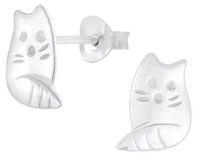 Produktbild von Ohrstecker Katze Ohrringe Silber