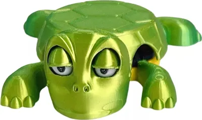 Produktbild von Neu 3D Druck Schildkröte Untersetzer Kreative Quirky Spielzeug Schildkröte gelb-grün