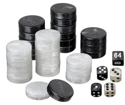 Produktbild von Philos Backgammon-Spielsatz, groß, 34 mm, schwarz/weiß