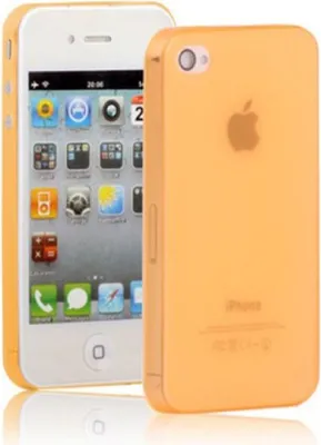 Immagine prodotto di Custodia in TPU trasparente/arancione per cellulare iPhone 4 / 4s