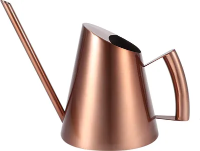 Produktbild von Stahlgiertopf für Haushalt und Garten - moderner Stil - Innen- und Außenbereich - langer Hahn - Bronze-Ausführung - 2 Liter
