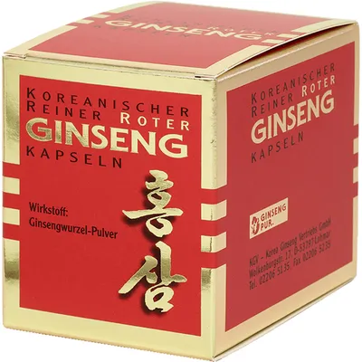 Zdjęcie produktu dla Korean Pure Red Ginseng Root Powder 300mg, 100 kapsułek