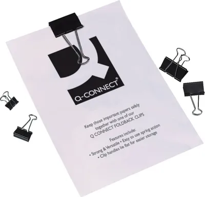 Produktbild von Q-CONNECT KF01284, Schwarz, 32 mm, 10 Stück(e)