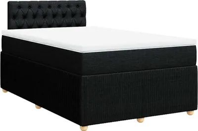Produktbild von vidaXL Boxspringbett mit Matratze Schwarz 120x200 cm Stoff