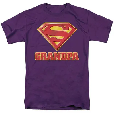 Produktbild von Superman - "Super Grandpa" T-Shirt für Herren/Damen Uni TV36798 (S) (Violett)