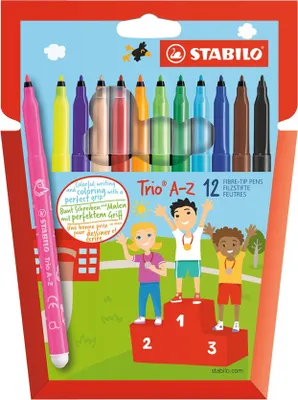 Immagine prodotto di STABILO F378/11-12-04 STABILO Trio A-Z matita in fibra, confezione da 12 pezzi