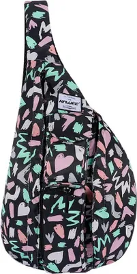 Produktbild von Famanu Rucksack mit Brusttasche, Schultertasche, Crossbody - Uni, Schwarz