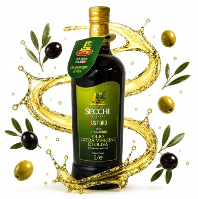 Image de Huile d'olive extra vierge italienne GUST'ORO Secchi 1 L