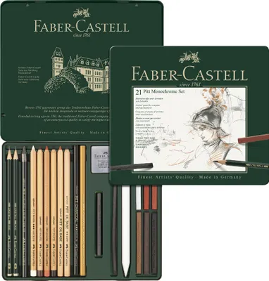 Immagine prodotto di FABER-CASTELL Set Pitt Monochrome medium Metalletui