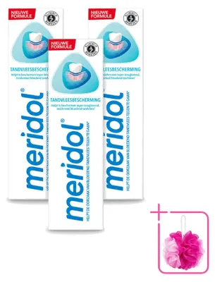 Zdjęcie produktu dla 3 sztuki pasty do zębów Meridol do codziennej pielęgnacji dziąseł - 75 ml - zestaw ekonomiczny