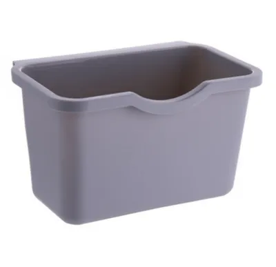 Produktbild von Hänge Eimer für die Schranktür [20,3x13,5x12,5cm] Mülleimer Hängend | Abfalleimer für  Müll | Abfallsammler für die Küche | Abfall Korb zum Einhängen | auch für Auto, Wohnmobil, LKW geeignet [grau]