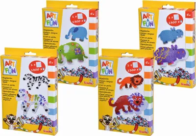 Produktbild von Simba 106376052 A&F Bügelperlen Tiere, 4-sort.
