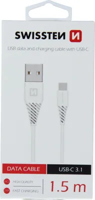 Immagine prodotto di Swissten Cavo dati USB/USB-C 3.1 1,5 m, bianco