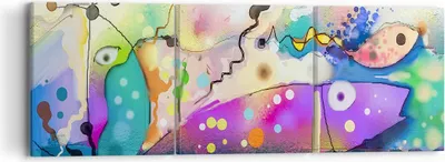 Produktbild von Bild auf Leinwand - Leinwandbild - Fisch Abstraktion - 90x30cm - Wand Bild - Wanddeko - Wandbilder - Leinwanddruck - Bilder - Kunstdruck - Wanddekoration - Leinwand bilder - Wandkunst - CA90x30-4096