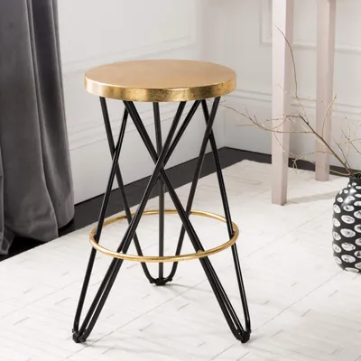 Produktbild von SAFAVIEH Modern Bar & Counter Stool, in Black and Gold