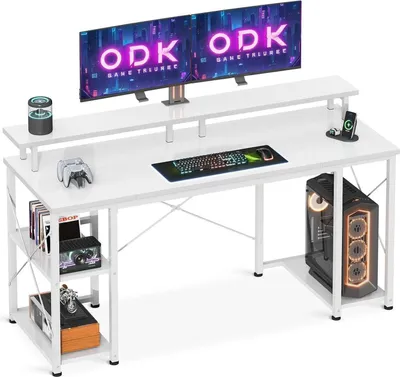 Productafbeelding van Bureau ODK met plank, omkeerbaar, wit, 120x50 cm