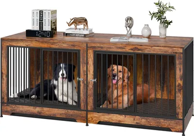 Produktbild von Hundekäfig Möbel Beistelltisch Hundebox Hundehaus 1901x670x824mm 135kg