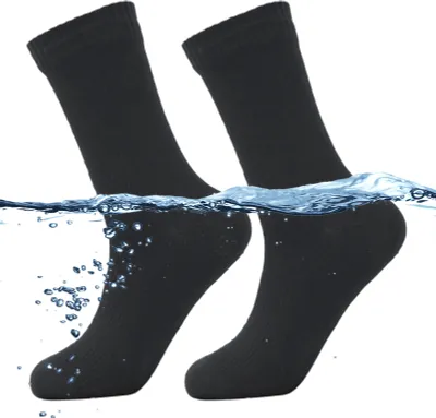 Produktbild von Sportsocken Wasserdichte Outdoor-Socken Thermosocken Skisocken Atmungsaktiv Drei Schichten Verdickung zum Skifahren Radfahren Bergsteigen Größe 47-50