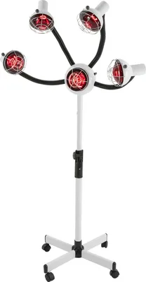 Zdjęcie produktu dla Lampy grzewcze do włosów, 5 lamp na podczerwień, z regulacją wysokości, BIAŁE