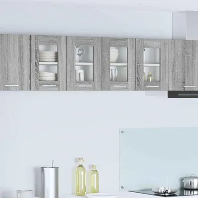 Produktbild von "Schlussverkauf" Hängeschrank Küche - moderne Küchenschrank - 1 pc - Graues Sonoma 60x31x40 cm Holzwerkstoff  C10116