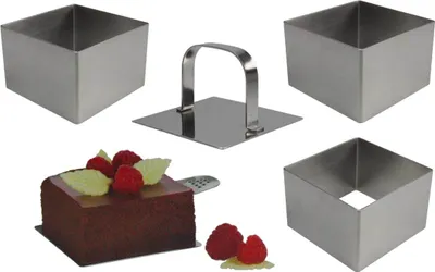 Produktbild von Dessert- und Speisering Set Quadrat