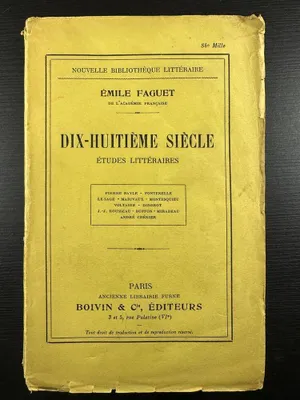 Image de Dix-Huitième siècle études littéraires