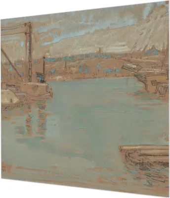 Produktbild von Wandtapete - Dekorative Tapete für Wohnzimmer - Tapetenfolie für Wanddekoration - 250x250 cm - Hafenansichten