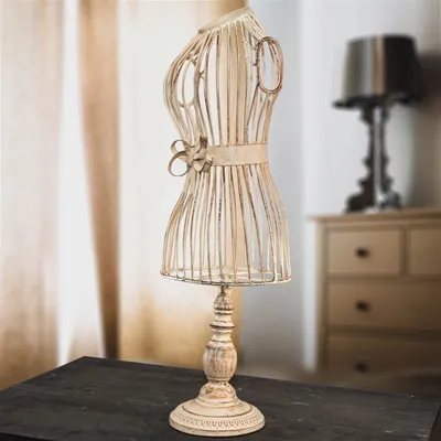 Produktbild von Filigrane Nostalgie-Schneiderpuppe Balkondekoration | Eisen,weiß | H66,5xB23,0cm