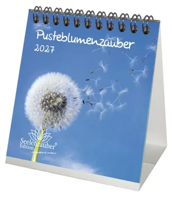 Produktbild von Pusteblumenzauber Tischkalender 10x10cm für 2027 Löwenzahn Blumen Blüten - Seelenzauber