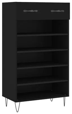 Obrázok produktu pre vidaXL Skriňa na topánky čierna 60x35x105 cm Materiál drevo