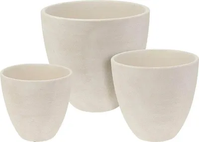 Immagine prodotto di Set di 3 vasi da fiori in ceramica PROGARDEN bianco KO-066900330